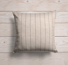 Load image into Gallery viewer, Striped Linen Pillow Cover in Black
