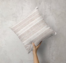 Load image into Gallery viewer, Multistripe Linen Pillow Cover in Birch