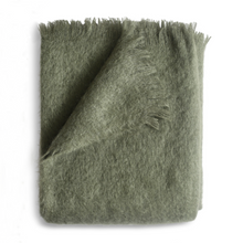 Load image into Gallery viewer, Mohair Throw Blanket | Moss

