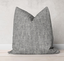 Load image into Gallery viewer, Fransesca Linen Pillow Cover in Black
