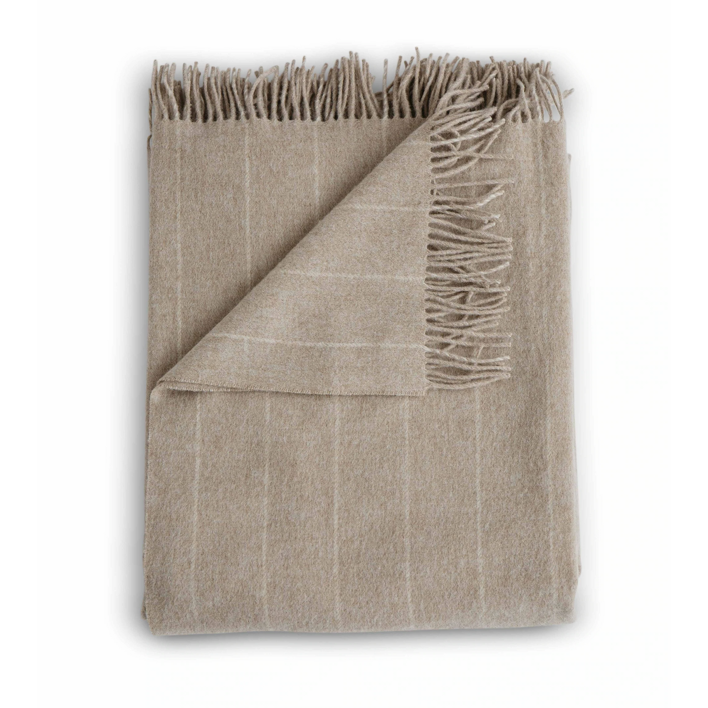 Merino Wool Blanket | Plaid in Ledge/Cream