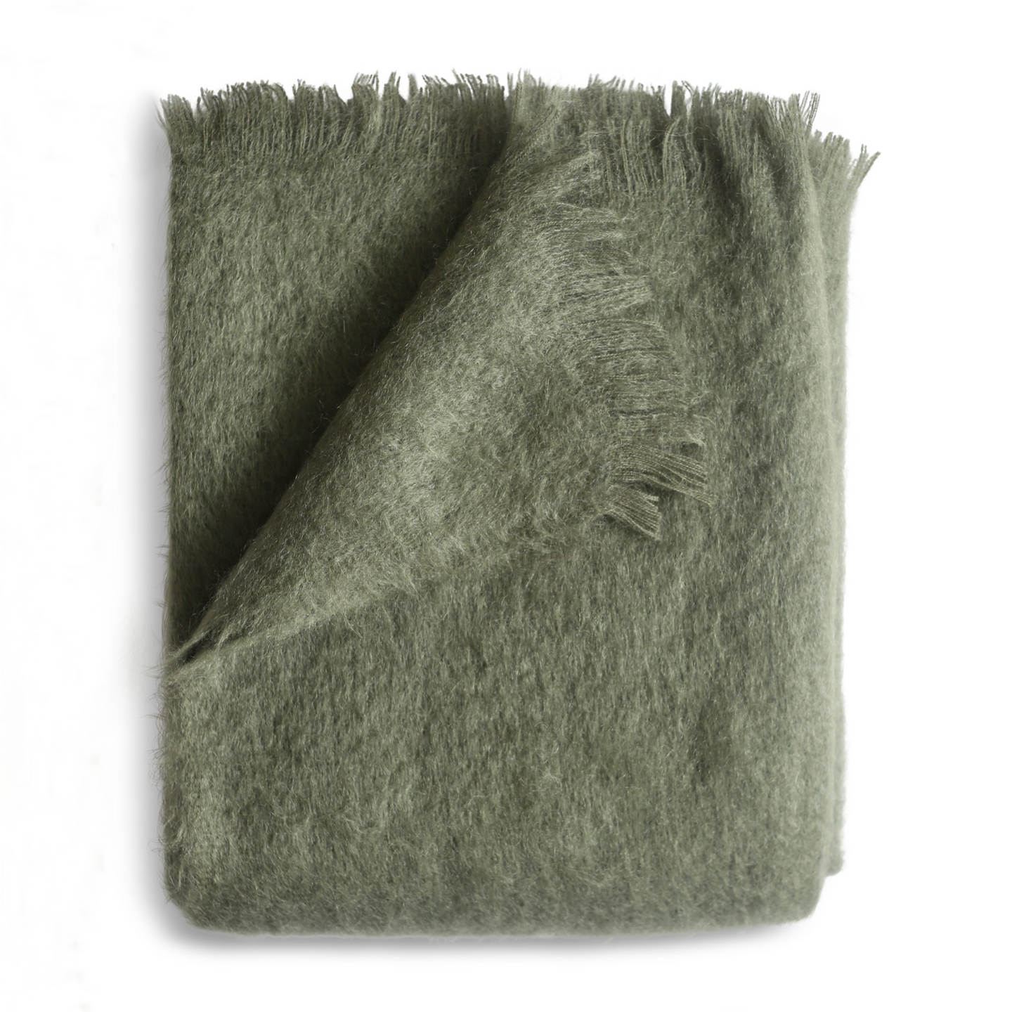 Mohair Throw Blanket | Moss
