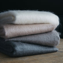 Load image into Gallery viewer, Mohair Throw Blanket | Pearl
